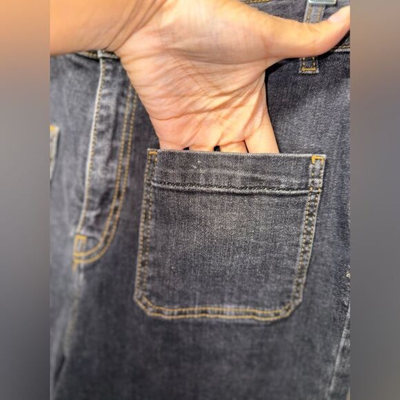 Ba&Sh Django High Rise Wide Leg Pocketed Jeans in Blackstone Size 2 (6US) EUC - Picture 4 of 13